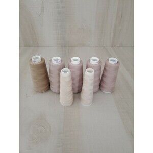 Maxi-Lock 32158 Serger Thread Lot of 7 Beige 3000 yards each Used